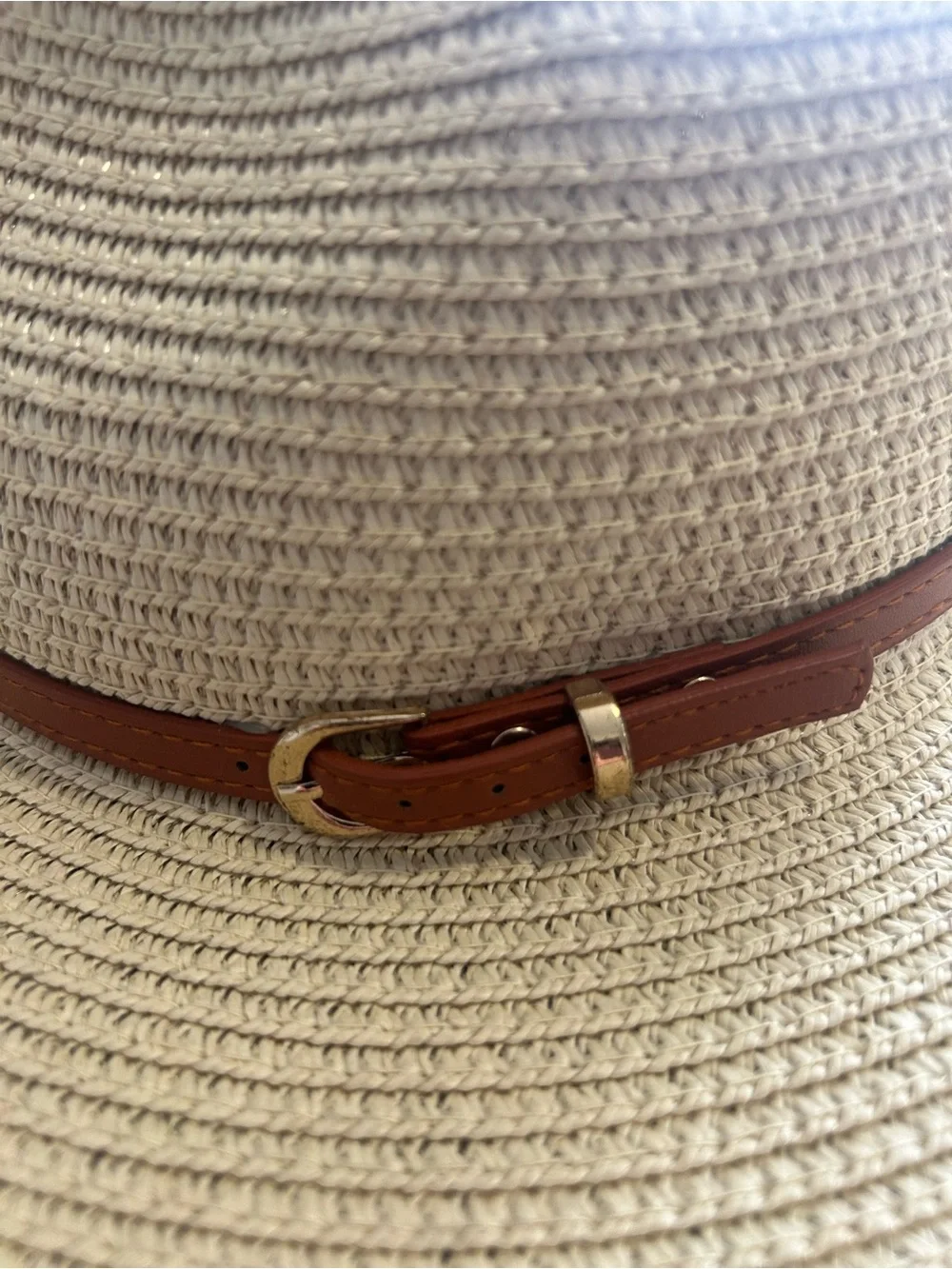 Women's Straw Sun Hat with Tan Band - Lightweight Summer Hat